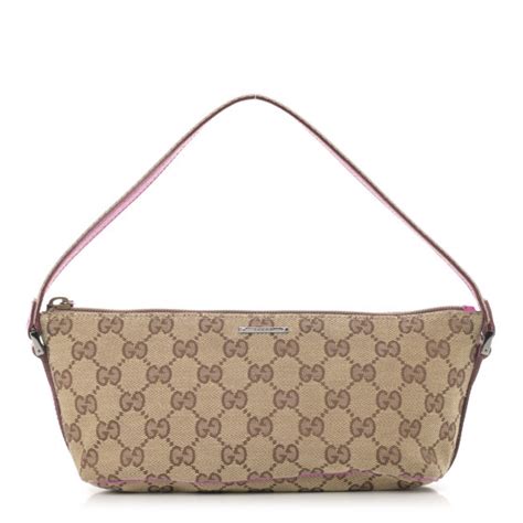 GUCCI Monogram Boat Pochette Pink 756427 